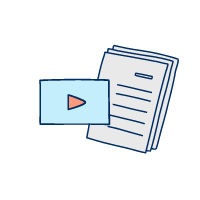 אייקון הקלטה וסיכום לבן